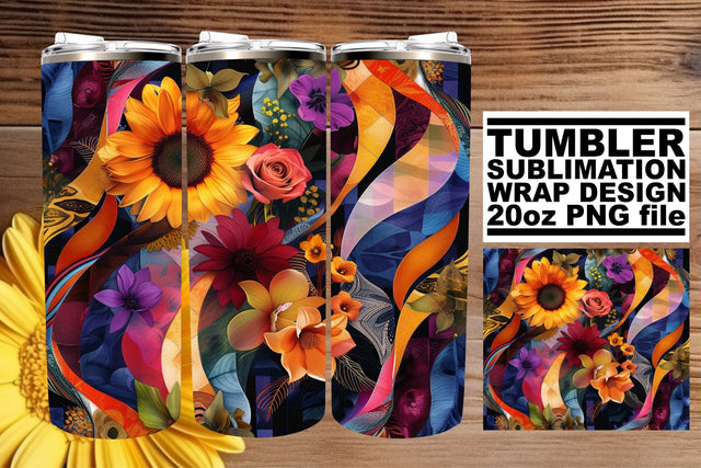 Floral Elegance Wrap: Subtle sophistication for your tumbler Sublimation afrosvg 