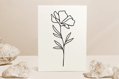 Floral Elegant Line Art SVG RFCreative 