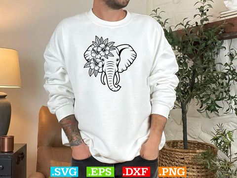 Floral Elephant SVG Bundle, Flower Animal Svg, Cute Animal SVG SVG Creativeart88 