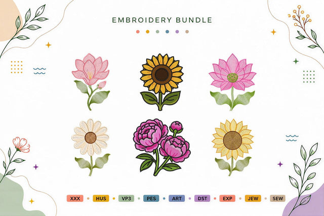 Floral Embroidery Bundle Embroidery/Applique DESIGNS sg embroidery 