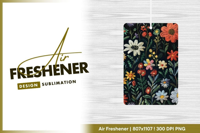 Floral embroidery pattern dark background colorful flowers Sublimation Regulrcrative 