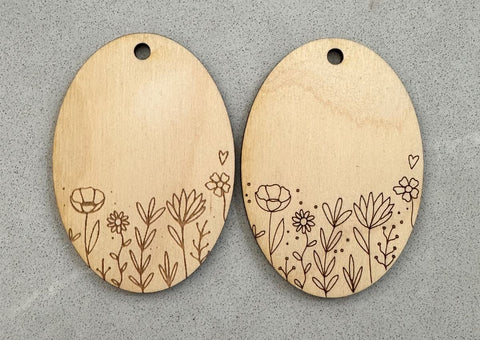 Floral Engraved Ornament Laser SVG, Gift Tag SVG Bundle SVG Crafting With Brenna 