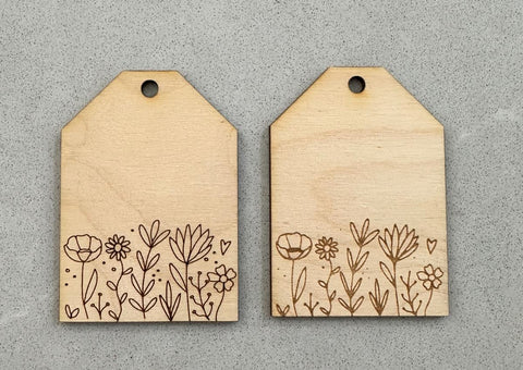 Floral Engraved Tag Laser SVG File SVG Crafting With Brenna 