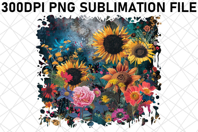 Floral Essence PNG Design Vibrant Color Sublimation afrosvg 
