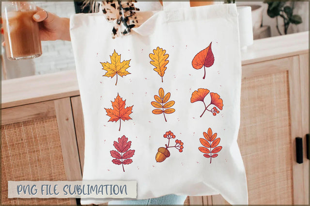 Floral Fall Leaves Tote Bag Sublimation Shetara Begum 