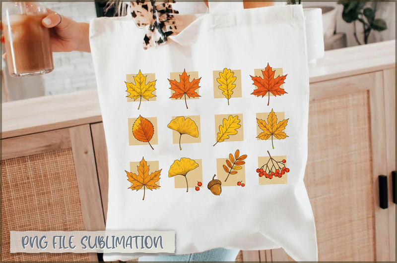 Floral Fall Leaves Tote Bag Sublimation Shetara Begum 
