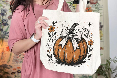 Floral Fall Pumpkin PNG, Fall Png, Fall Pumpkin Sublimation PNG, Thanksgiving Png, Autumn Png, Fall Shirt Png, Boho Png, Floral Fall png SVG DesignDestine 