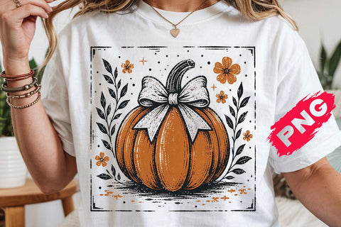Floral Fall Pumpkin PNG, Fall Png, Fall Pumpkin Sublimation PNG, Thanksgiving Png, Autumn Png, Fall Shirt Png, Boho Png, Floral Fall png SVG DesignDestine 