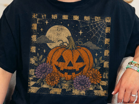 Floral Fall Pumpkin PNG, Fall Png, Fall Pumpkin Sublimation PNG, Thanksgiving Png, Autumn Png, Fall Shirt Png, Boho Png, Floral Fall png SVG DesignDestine 