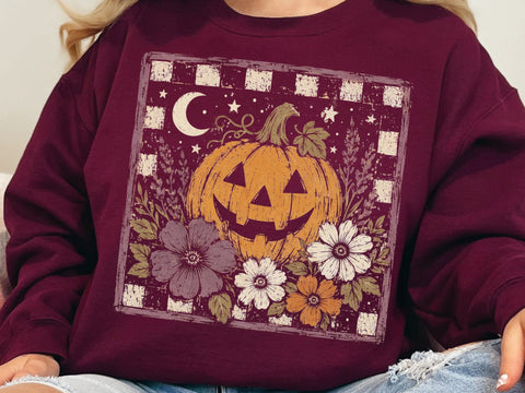 Floral Fall Pumpkin PNG, Fall Png, Fall Pumpkin Sublimation PNG, Thanksgiving Png, Autumn Png, Fall Shirt Png, Boho Png, Floral Fall png SVG DesignDestine 