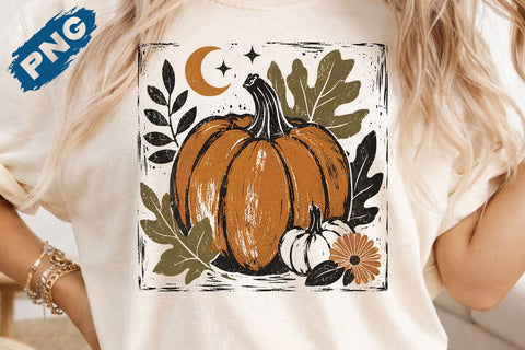 Floral Fall Pumpkin PNG, Fall Png, Fall Pumpkin Sublimation PNG, Thanksgiving Png, Autumn Png, Fall Shirt Png, Boho Png, Floral Fall png SVG DesignDestine 