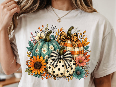 Floral Fall Pumpkin Png, Preppy Pumpkin Coquette Png, Brushstroke Pumpkin Spice Png, Glitter Pumpkin Png, Boho Autumn Flowers Png SVG DesignDestine 