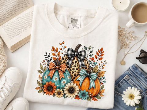 Floral Fall Pumpkin Png, Preppy Pumpkin Coquette Png, Brushstroke Pumpkin Spice Png, Glitter Pumpkin Png, Boho Autumn Flowers Png SVG DesignDestine 