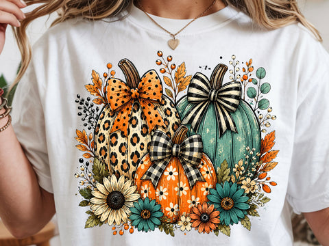 Floral Fall Pumpkin Png, Preppy Pumpkin Coquette Png, Brushstroke Pumpkin Spice Png, Glitter Pumpkin Png, Boho Autumn Flowers Png SVG DesignDestine 
