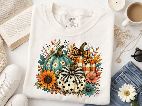 Floral Fall Pumpkin Png, Preppy Pumpkin Coquette Png, Brushstroke Pumpkin Spice Png, Glitter Pumpkin Png, Boho Autumn Flowers Png SVG DesignDestine 