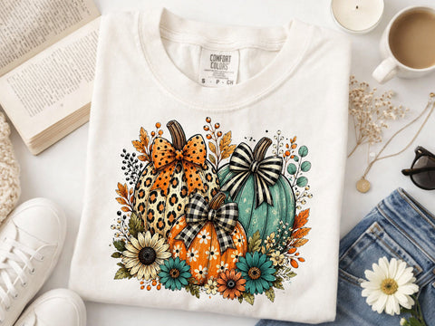 Floral Fall Pumpkin Png, Preppy Pumpkin Coquette Png, Brushstroke Pumpkin Spice Png, Glitter Pumpkin Png, Boho Autumn Flowers Png SVG DesignDestine 