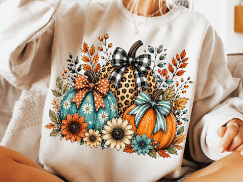 Floral Fall Pumpkin Png, Preppy Pumpkin Coquette Png, Brushstroke Pumpkin Spice Png, Glitter Pumpkin Png, Boho Autumn Flowers Png SVG DesignDestine 