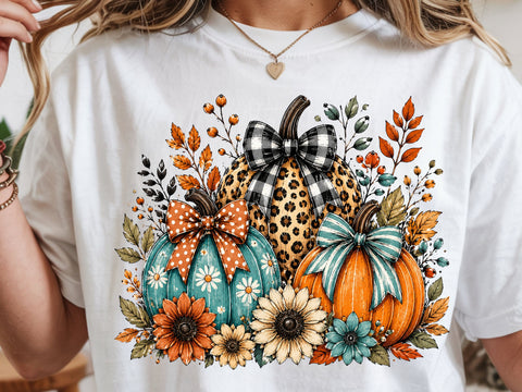 Floral Fall Pumpkin Png, Preppy Pumpkin Coquette Png, Brushstroke Pumpkin Spice Png, Glitter Pumpkin Png, Boho Autumn Flowers Png SVG DesignDestine 