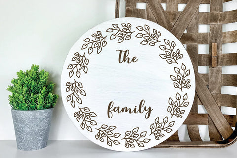 Floral Family Monogram SVG | Farmhouse Round Split Monogram SVG zoellartz 