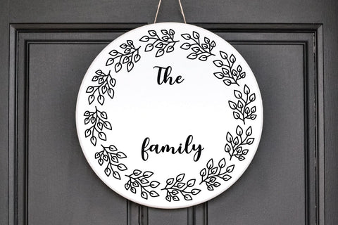 Floral Family Monogram SVG | Farmhouse Round Split Monogram SVG zoellartz 