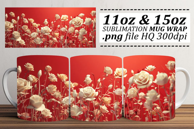 Floral Fantasy Cup Charm - Sublimated Elegance for Spring Sublimation afrosvg 