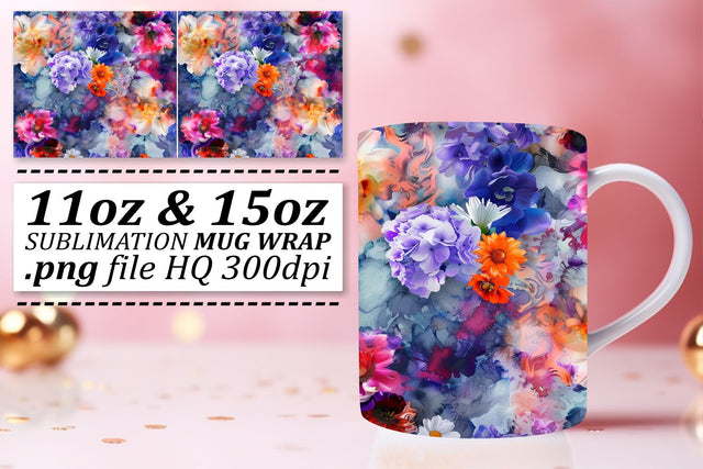 Floral Fantasy Mug Sublimation Sublimation afrosvg 