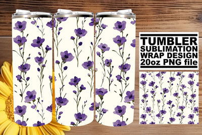 Floral Fantasy Sublimation 20oz Tumbler Sleeve Sublimation afrosvg 