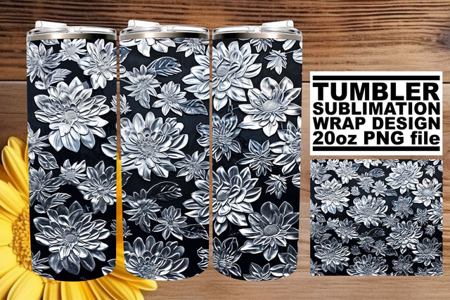 Floral Fantasy Tumbler Art: Spring Reverie Sublimation afrosvg 