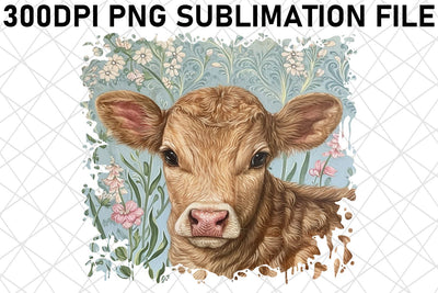 Floral Farm Animal Sublimation Design Sublimation afrosvg 