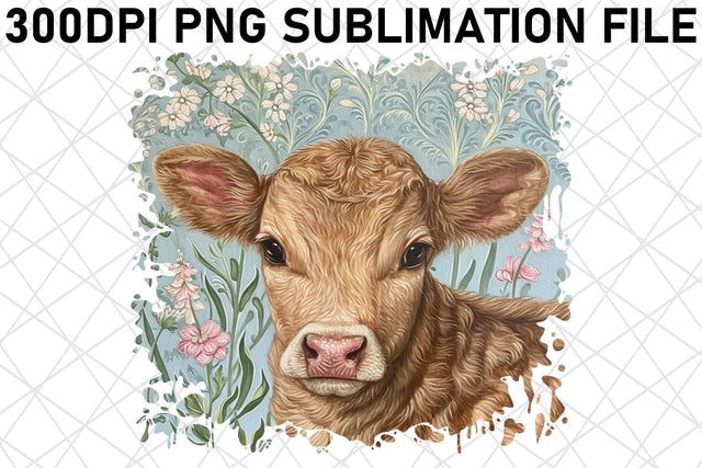 Floral Farm Animal Sublimation Design Sublimation afrosvg 