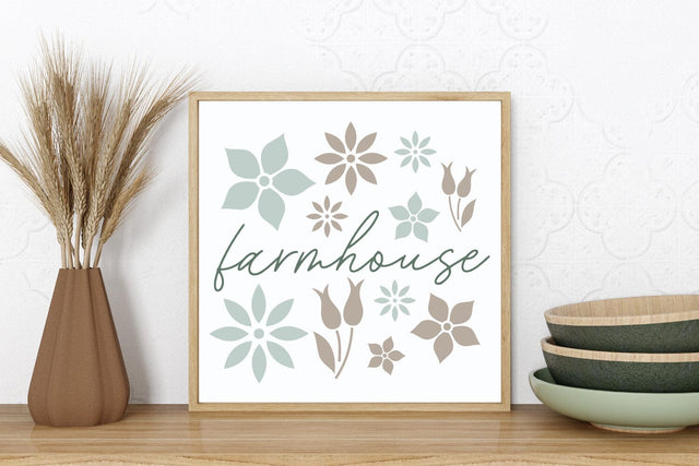 Floral Farmhouse Design - Rustic Decor Silhouette SVG SVG Silhouette School Blog Design Shop 