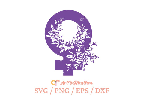 Floral Female Gender Symbol Svg, Happy Women's Day Svg, Happy International Women's Day Svg SVG Artinrhythm shop 
