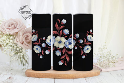 Floral Flourish 20oz Tumbler Wrap Sublimation sassyprint 