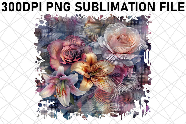 Floral Flourish PNG Design Vibrant Color Sublimation afrosvg 