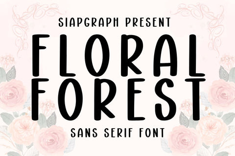 Floral Forest Font Masyafi Studio 
