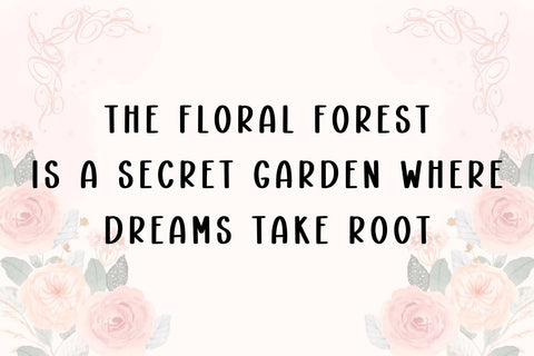 Floral Forest Font Masyafi Studio 