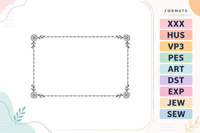Floral Frame Embroidery Design Embroidery/Applique DESIGNS sg embroidery 