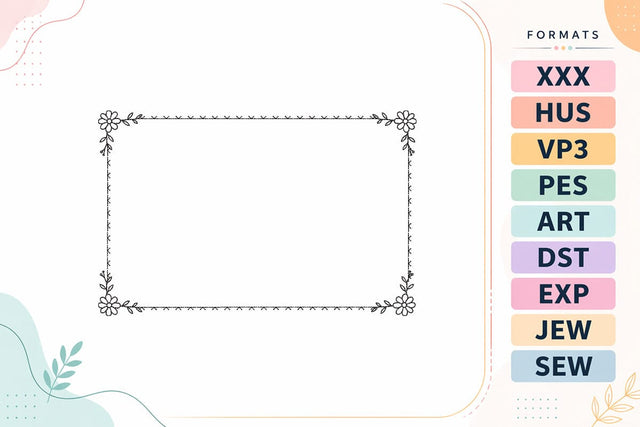 Floral Frame Embroidery Design Embroidery/Applique DESIGNS sg embroidery 