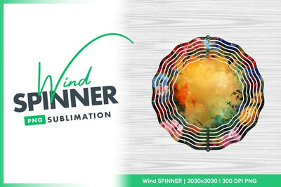 Floral frame oil painting wind spinner round png Sublimation Regulrcrative 