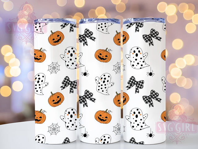 Floral Ghost Coquette Pumpkin Tumbler, Coquette Pumpkin Cup, Pastel Spooky Wrap, 20Oz Sublimation Design, Girly Halloween Drinkware, Bow Aesthetic Tumbler, Cute Spooky Season Mug Sublimation SvggirlplusArt 