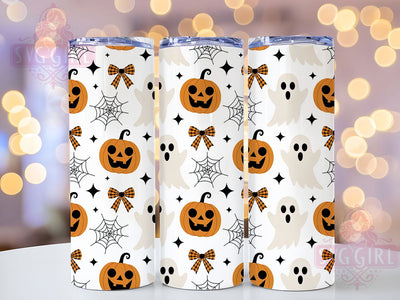 Floral Ghost Coquette Pumpkin Tumbler, Coquette Pumpkin Cup, Pastel Spooky Wrap, 20Oz Sublimation Design, Girly Halloween Drinkware, Bow Aesthetic Tumbler, Cute Spooky Season Mug Sublimation SvggirlplusArt 