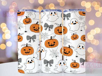 Floral Ghost Coquette Pumpkin Tumbler, Coquette Pumpkin Cup, Pastel Spooky Wrap, 20Oz Sublimation Design, Girly Halloween Drinkware, Bow Aesthetic Tumbler, Cute Spooky Season Mug Sublimation SvggirlplusArt 
