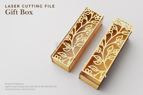 Floral Gift Box SVG File | Laser Cutting File | Valentine SVG tofigh4lang 