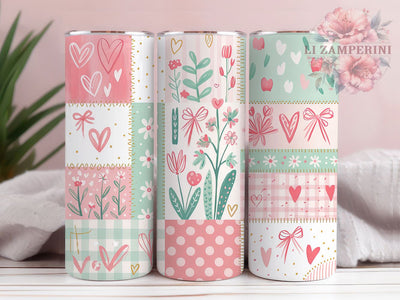 Floral Gingham Coquette Tumbler, Gingham Bow Tumbler, Elegant 20oz Wrap, Sublimation Design, Stylish Gift Idea, Coquette Bow Wrap, Floral Gingham Tumbler Sublimation Li Zamperini 