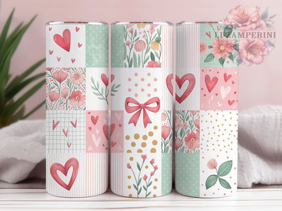 Floral Gingham Coquette Tumbler, Gingham Bow Tumbler, Elegant 20oz Wrap, Sublimation Design, Stylish Gift Idea, Coquette Bow Wrap, Floral Gingham Tumbler Sublimation Li Zamperini 