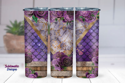 Floral Glitter Tumbler Sublimation Wrap | 20 oz Skinny Tumbler Wrap Sublimation Design Sublimation Sublimatiz Designs 