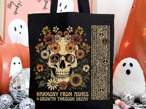 Floral Gothic Skull png SVG DesignDestine 
