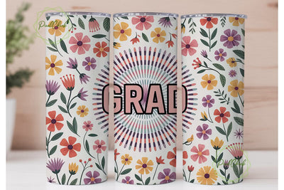 Floral Grad Mandala 20oz Tumbler Wrap Sublimation PixelChick 