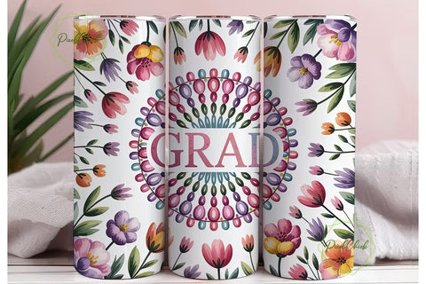 Floral Grad Mandala 20oz Tumbler Wrap Sublimation PixelChick 