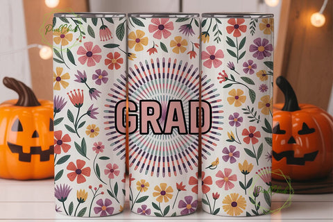 Floral Grad Mandala 20oz Tumbler Wrap Sublimation PixelChick 